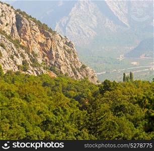 anatolia from the hill in asia turkey termessos old architecture and nature