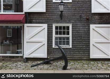 Anchor in front of a House in Downtown Halifax, Nova Scotia, Canada