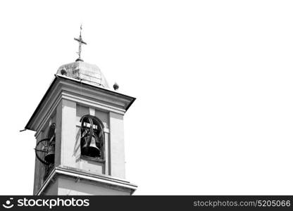 ancien clock tower in italy europe old stone and bell