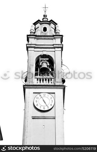 ancien clock tower in italy europe old stone and bell