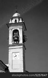 ancien clock tower in italy europe old stone and bell