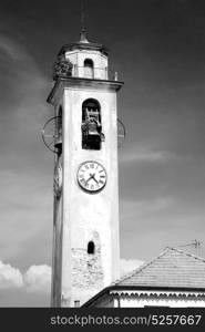 ancien clock tower in italy europe old stone and bell