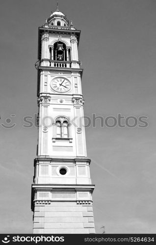 ancien clock tower in italy europe old stone and bell