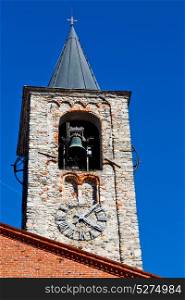 ancien clock tower in italy europe old stone antique and bell