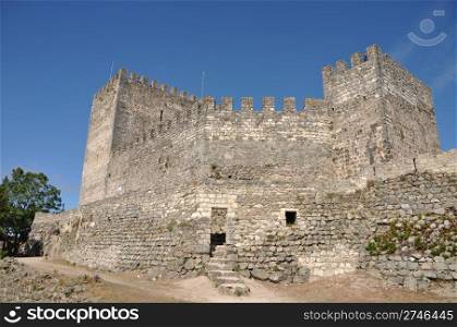 ancient and medieval Castle in Leiria, Portugal