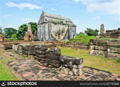 Ancient and ruins temple in Lopburi