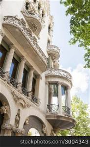 ancient architectural building in Barcelona