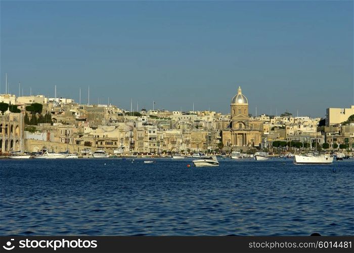 ancient architecture of malta island at the port