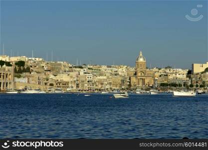 ancient architecture of malta island at the port