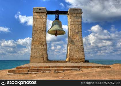 Ancient bell. During ancient times intended for the notification about an attack. Sevastopol, Crimea, Ukraine, Chersonese