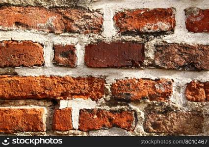 Ancient brick wall, may be used as background