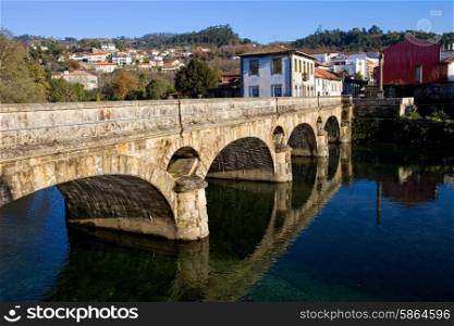Ancient bridge of Arcos de Valdevez, in Minho, Portugal