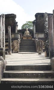 Ancient Buddha statue in Polonnaruwa, Sri Lanka