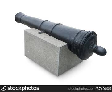 Ancient cannon isolated on a white background