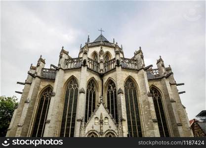 Ancient cathedral church facade, old Europe. Traditional european architecture, famous places for tourism and travel, religion