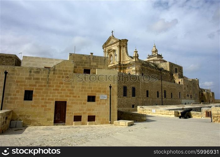 ancient church in the island of Gozo, Malta