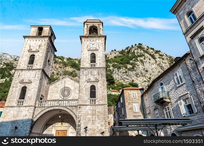 Ancient church of St Tryphon in Old Town of Kotor, Montenegro