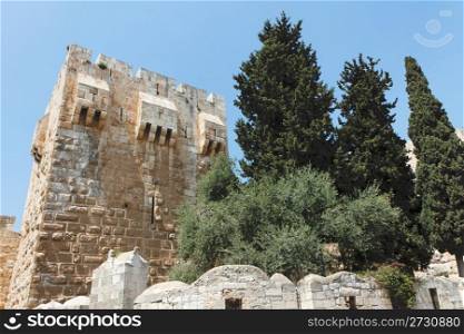 Ancient citadel and Tower of David in Jerusalem