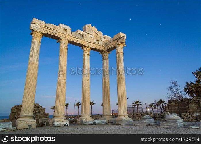 Ancient city Apollo Temple in Manavgat, in Turkey