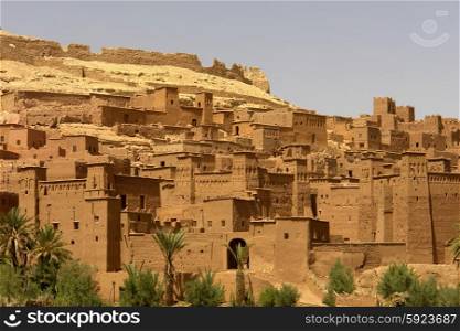 ancient city detail of ait benhaddou, morocco