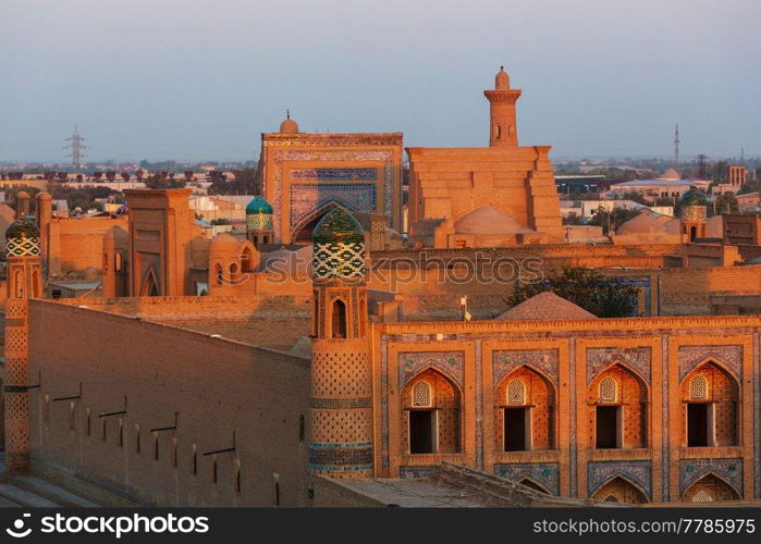 Ancient city of Khiva, Uzbekistan. UNESCO World Heritage