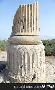 Ancient column in old city Shush, Iran
