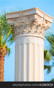 ancient columns in the Mediterranean resort town