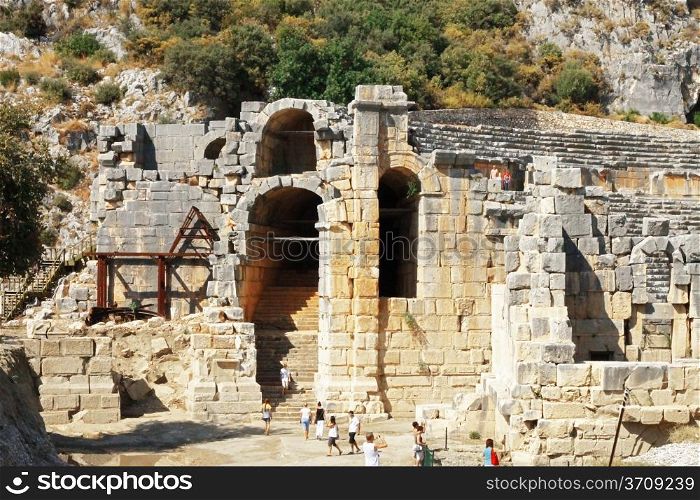 Ancient dead town in Myra Demre Turkey