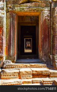 Ancient doorways in The Angkor, Siem Reap, Cambodia