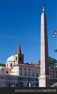 Ancient Egyptian obelisk. Rome. Italy