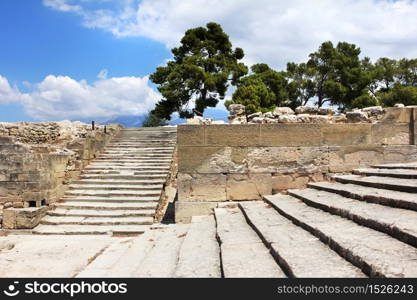 Ancient Festos Minoan palace archaeological site Crete Greece