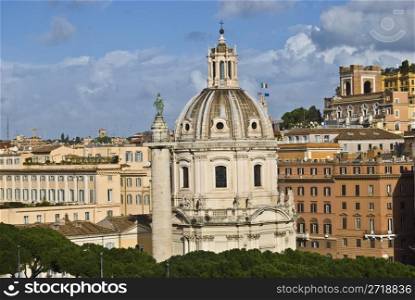 ancient foro traiano in the city center of Rome