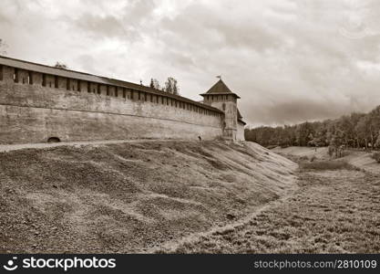 ancient fortress on small hill