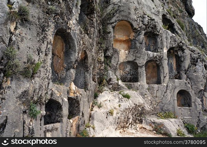 Ancient graveyard in Sagalassos in Turkey