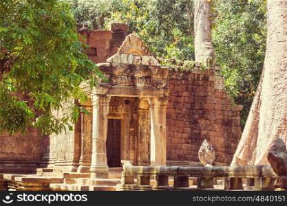 Ancient Khmer civilization ruins of Angkor near Siem Reap, Cambodia