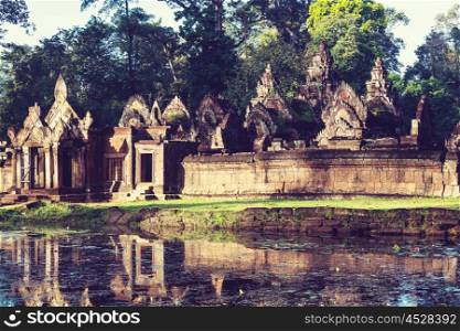 Ancient Khmer temple Koh Ker in Angkor region near Siem Reap, Cambodia
