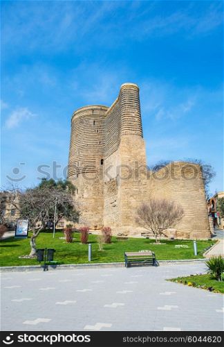 Ancient Maiden Tower in Baku, Azerbaijan