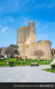 Ancient Maiden Tower in Baku, Azerbaijan
