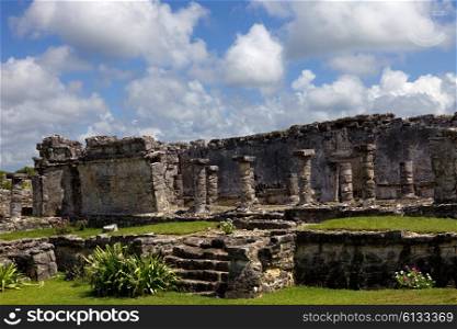 Ancient Maya city ruins of Tulum, Yucatan, Mexico
