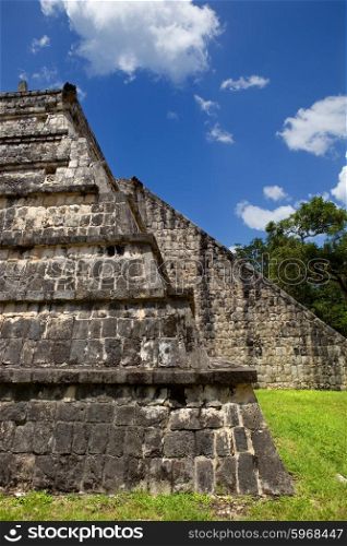 Ancient Mayan temple detail at Chichen Itza, Yucatan, Mexico