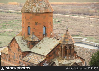 Ancient monastery Khor Virap in the mountains of Armenia. Was founded in years 642-1662.