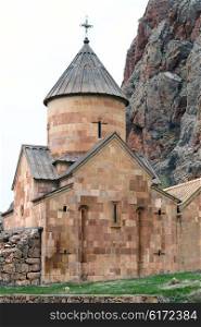 Ancient monastery Noravank in the mountains in Amaghu valley, Armenia. Was founded in 1205.