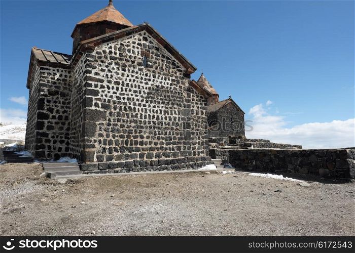 Ancient monastery Sevanavank on Lake Sevan, Armenia. Was founded in year 874.