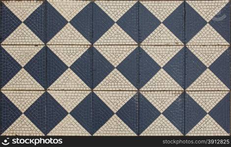 Ancient mosaic floor, checkered pattern