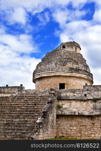 Ancient observatory in Chichen Itza, Mexico