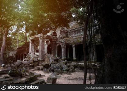 ancient of Prasat Ta prohm temple, in Siem reap, Cambodia