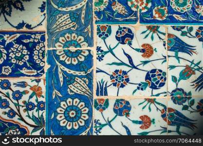 Ancient Ottoman time Handmade Turkish Tiles with floral patterns