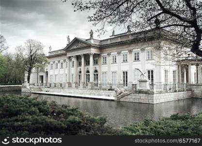 Ancient palace and park ensemble of Lazienki in Warsaw Poland