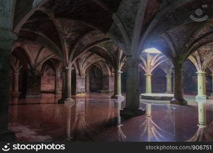 Ancient Portuguese underground cistern in the Mazagan. El Jadida city, Morocco.