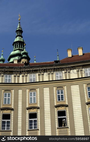 ancient prague building in the old town